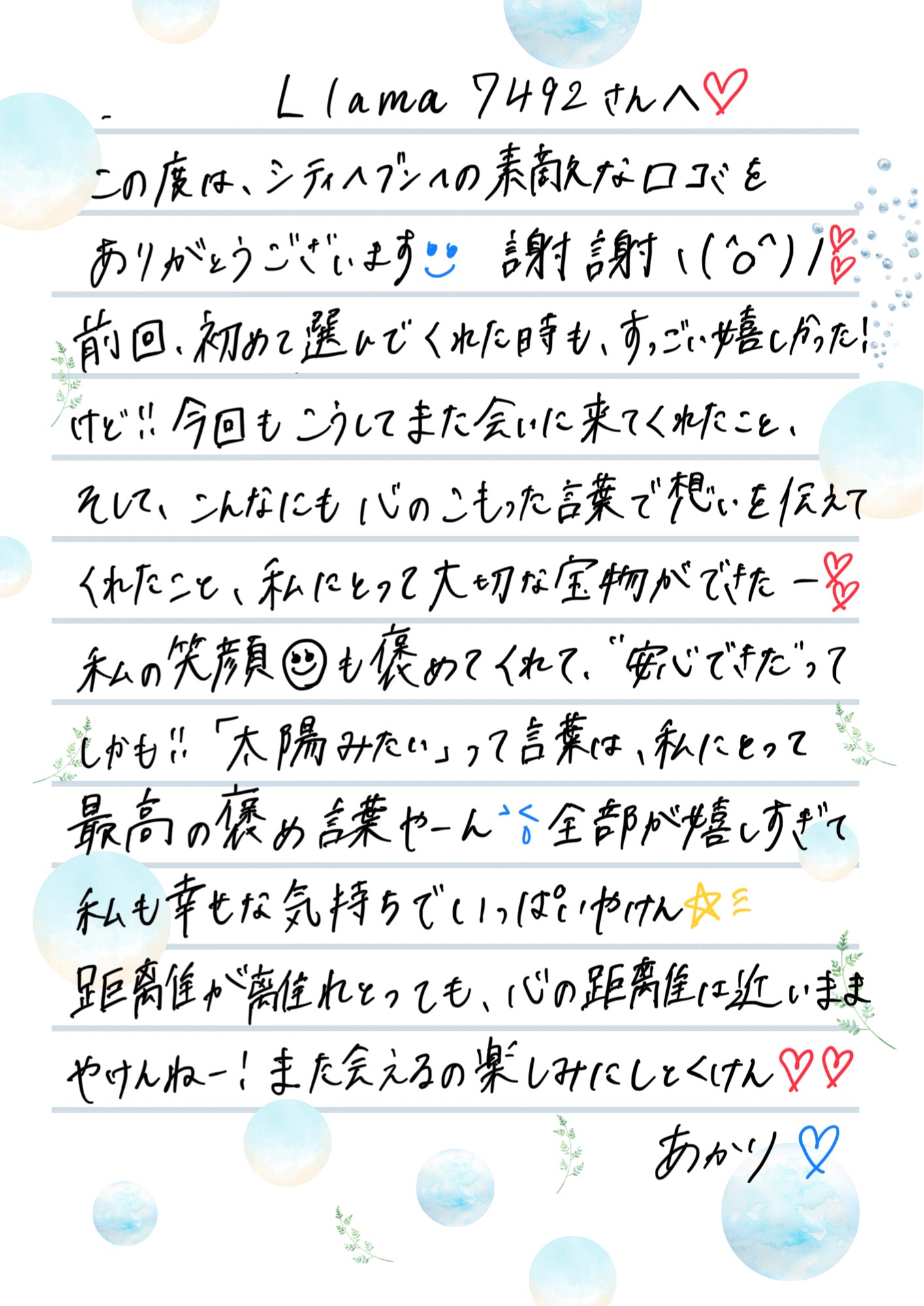 口コミ返信アップロード画像
