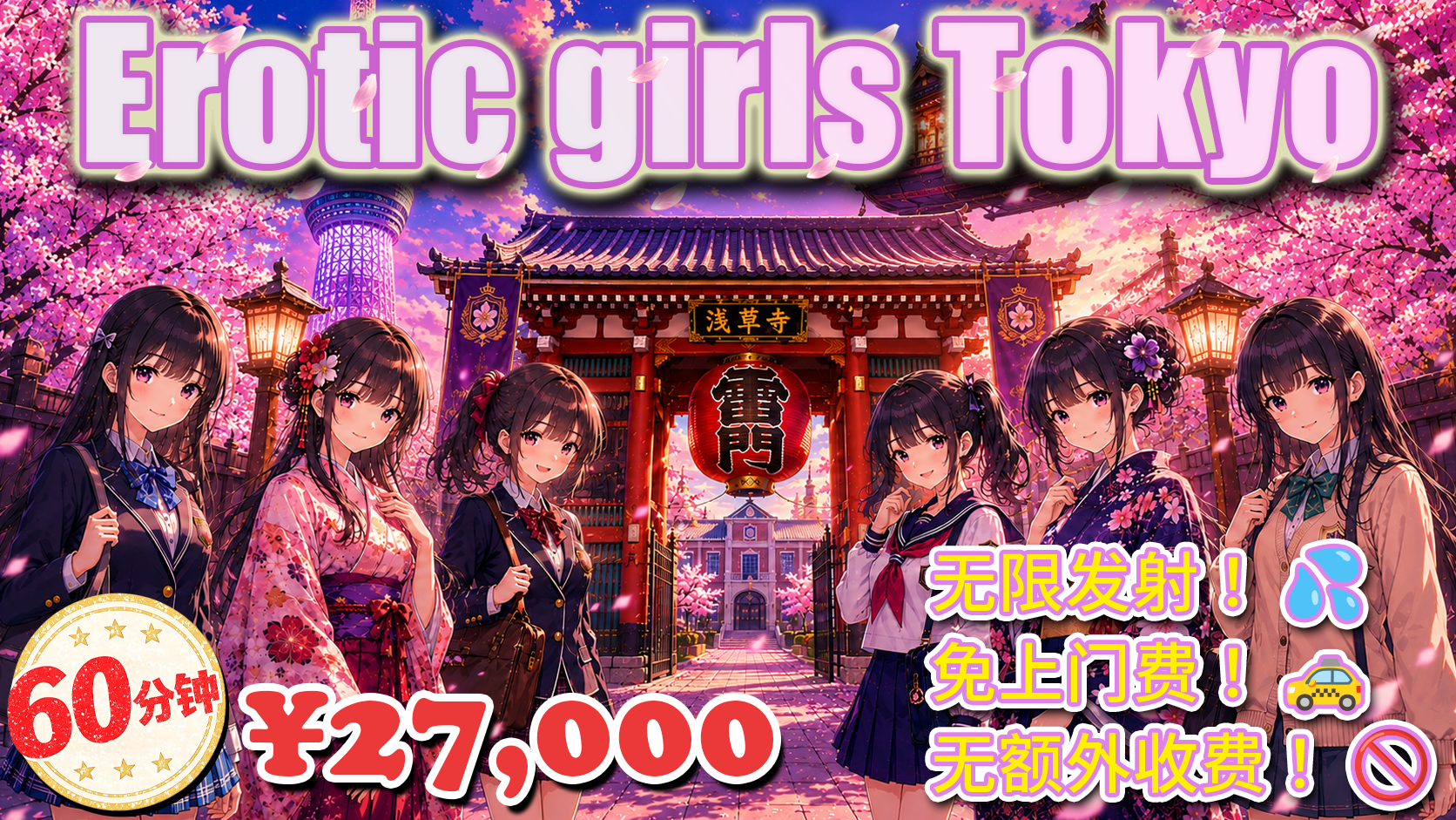tokyo 浅草、上野 上门服务 Erotic girls Tokyo